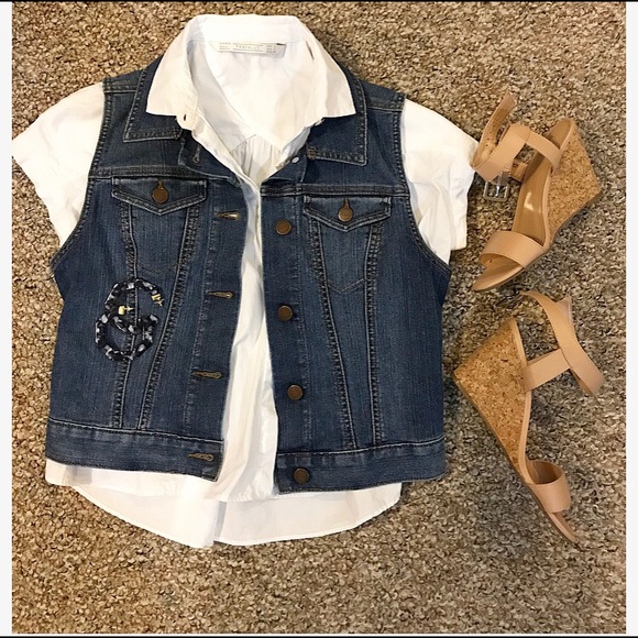 New, Loft, sleeveless denim vest! - Picture 6 of 9